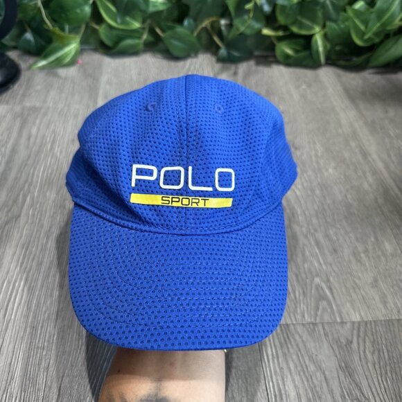 Polo Ralph Lauren Polo Sport Kids One Size 2-4T Blue Mesh Running Baseball Cap - Picture 1 of 7